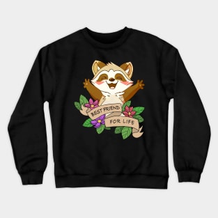 Beyond Cute Raccoon Print Shirt Crewneck Sweatshirt